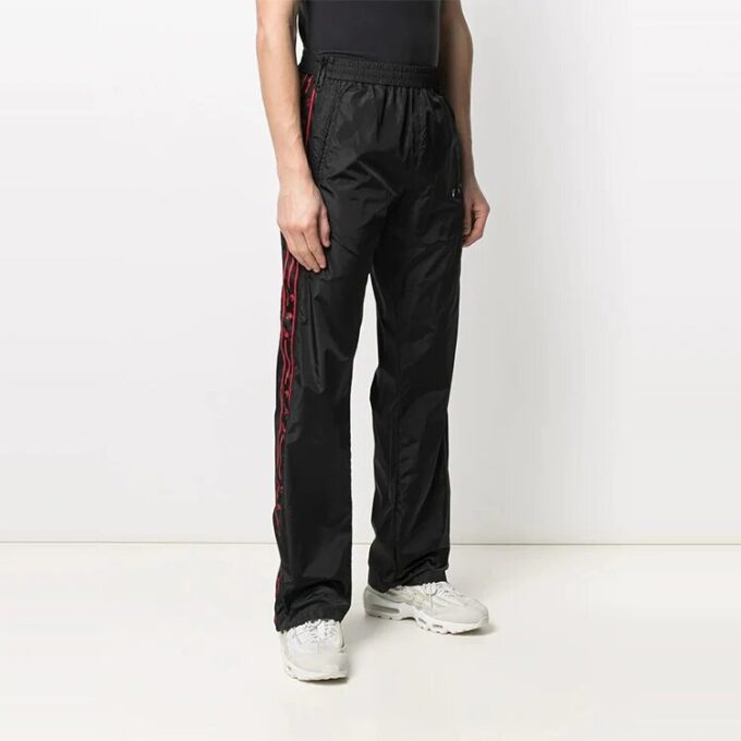 Off-White Herre SS21 Sportbukser/Joggebukser med glidelåsdetaljer og logo, svart
