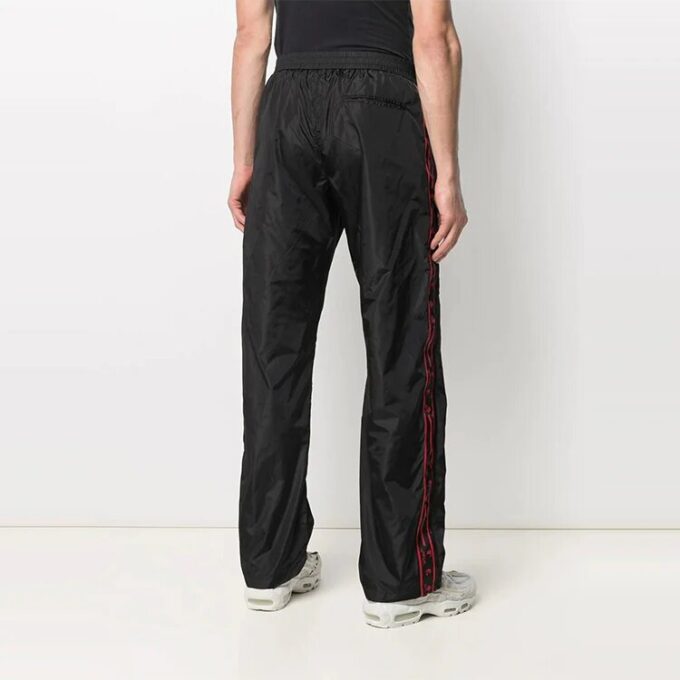 Off-White Herre SS21 Sportbukser/Joggebukser med glidelåsdetaljer og logo, svart