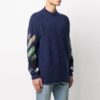 Off-White Herre SS21 Stripe Pattern Intarsia Knit Blue