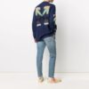 Off-White Herre SS21 Stripe Pattern Intarsia Knit Blue