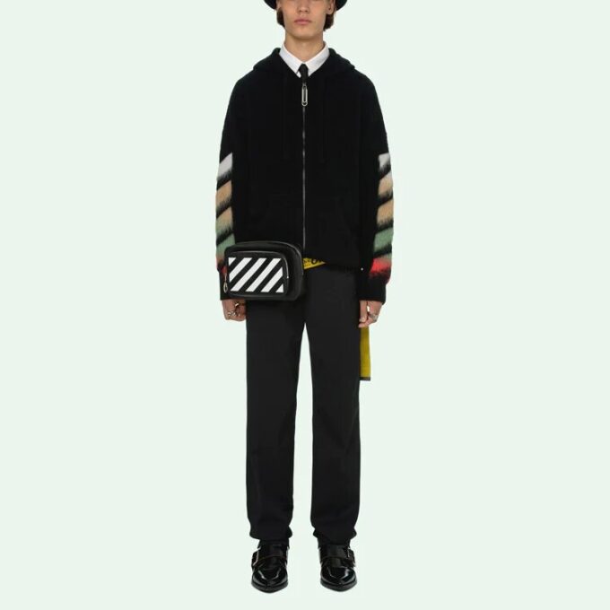 Off-White Herre SS21 Suede Stripe Svart