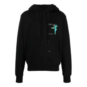 Off-White Herre SS21 Trykk Løs Passform Svart