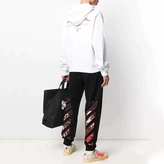 Off-White Herre SS21 Uformelle Svarte Sportsbukser/Joggebukser