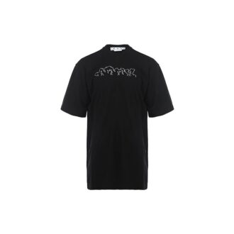 Off-White Herre SS22 Alfabet Tegneserie Mønster Trykk Shorts Versjon Svart