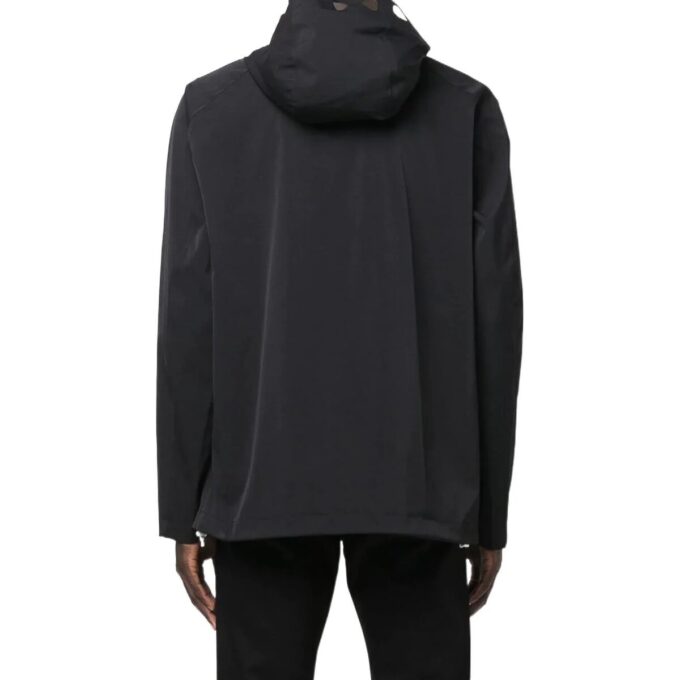 Off-White Herre SS22 Alfabet-trykk Jakke med hette og glidelås, svart