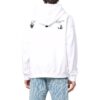 Off-White Herre SS22 Alfabetisk slagordtrykk Løs passform Hvit