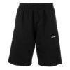 Off-White Herre SS22 Alfabetlogo-trykk Rette shorts Løs passform Svart