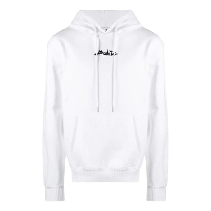 Off-White Herre SS22 Alphabet Logo brodert løs passform hvit