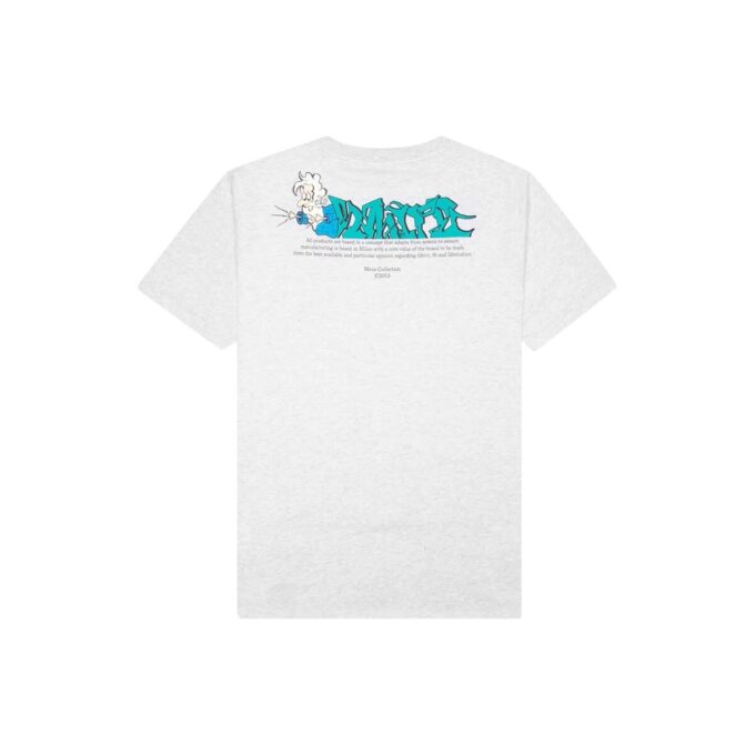 Off-White Herre SS22 Alphabet Logo-trykk Rundhalset kortærmet versjon Grå T-skjorte