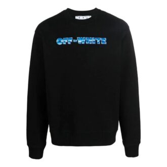 Off-White Herre SS22 Arrow Pattern Logo Rundhalset Svart