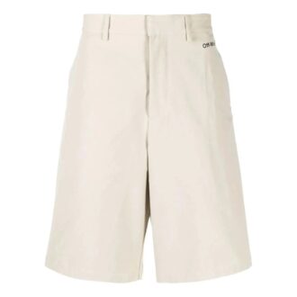 Off-White Herre SS22 Arrow Printing Bermuda-Shorts Beige
