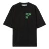 Off-White Herre SS22 Arrow Spray Painting Kortærmet Løs Passform Svart T-skjorte