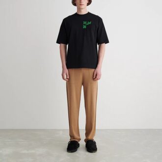 Off-White Herre SS22 Arrow Spray Painting Kortærmet Løs Passform Svart T-skjorte