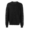 Off-White Herre SS22 Arrow-trykk Rundhalset genser Langermet ullgenser Svart