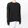 Off-White Herre SS22 Arrow-trykk Rundhalset genser Langermet ullgenser Svart