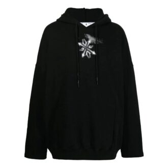 Off-White Herre SS22 Arrows-logo-trykk Bomull Hette Langermet Versjon Svart