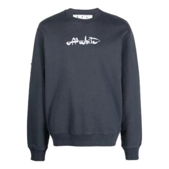 Off-White Herre SS22 Arrows-print Rundhals Langermet Grå