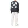 Off-White Herre SS22 Arrows-print Rundhals Langermet Grå