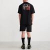 Off-White Herre SS22 Back Caravaggio kortærmet løs passform svart T-skjorte