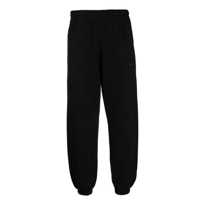 Off-White Herre SS22 Back Logo Printing Bundle Feet Sportsbukser/Joggebukser Svart