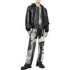 Off-White Herre SS22 Blæk Høy Midje Rett Casual Bukser/Løse Bukser