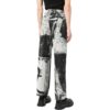 Off-White Herre SS22 Blæk Høy Midje Rett Casual Bukser/Løse Bukser