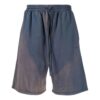 Off-White Herre SS22 Bleach Snøring Lacing Rette Shorts Vanlig versjon Blå