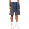 Off-White Herre SS22 Bleach Snøring Lacing Rette Shorts Vanlig versjon Blå