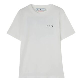 Off-White Herre SS22 Caravaggio Arrow Logo kortærmet versjon hvit T-skjorte