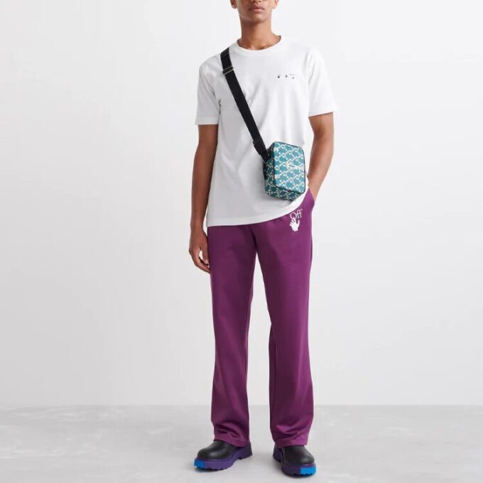 Off-White Herre SS22 Caravaggio Arrow Logo kortærmet versjon hvit T-skjorte