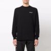 Off-White Herre SS22 Caravaggio pil-alfabet langermet løs passform svart T-skjorte