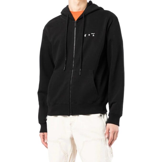 Off-White Herre SS22 Caravaggio Zipper Svart