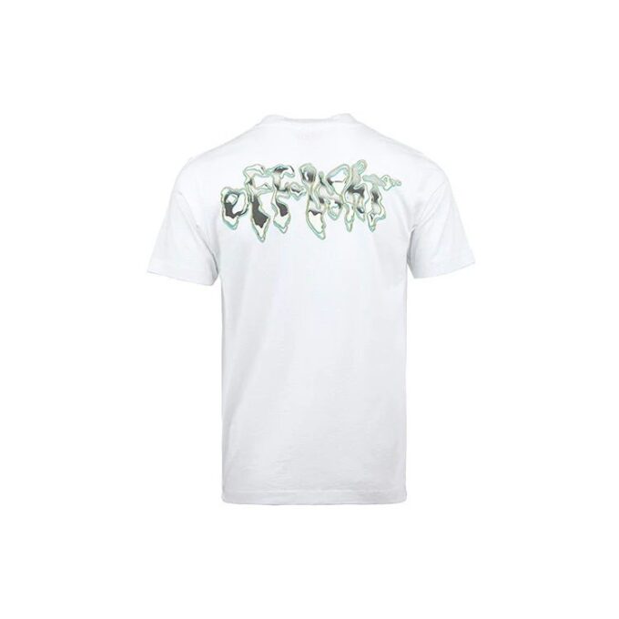 Off-White Herre SS22 Chest Classic Arrow Alphabet Printing Kortærmet Hvit T-skjorte