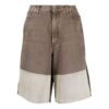 Off-White Herre SS22 Colorblock Casual Denimshorts med høy midje Colorblock