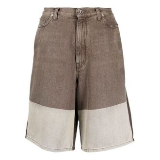 Off-White Herre SS22 Colorblock Casual Denimshorts med høy midje Colorblock