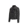 Off-White Herre SS22 Denimjakke med trykk, svart