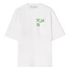 Off-White Herre SS22 Diagonal Arrow Spray Painting Kortærmet Løs Passform Hvit T-skjorte