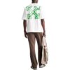 Off-White Herre SS22 Diagonal Arrow Spray Painting Kortærmet Løs Passform Hvit T-skjorte