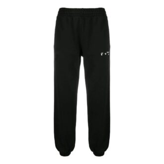 Off-White Herre SS22 Diagonale striper Bundle Feet Casual Sportsbukser/Joggebukser Versjon Svart