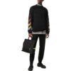 Off-White Herre SS22 Diagonale striper Bundle Feet Casual Sportsbukser/Joggebukser Versjon Svart