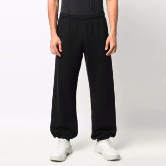 Off-White Herre SS22 Diagonale striper Bundle Feet Sportsbukser/Joggebukser Svart