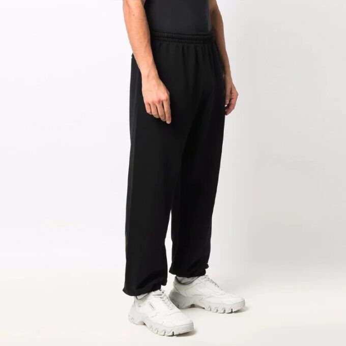 Off-White Herre SS22 Diagonale striper Bundle Feet Sportsbukser/Joggebukser Svart