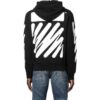 Off-White Herre SS22 Diagonale striper med trykk og glidelås, jakkeversjon, svart