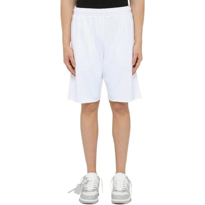 Off-White Herre SS22 Ensfargede shorts, hvit
