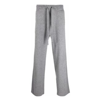 Off-White Herre SS22 ensfargede sportsbukser med snøring/joggebukse, løs passform, grå