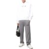 Off-White Herre SS22 ensfargede sportsbukser med snøring/joggebukse, løs passform, grå