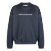 Off-White Herre SS22 Ensfarget Alfabet Rundhalset Pullover Langermet Versjon Blå