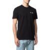 Off-White Herre SS22 Ensfarget Alfabetlogo-trykk Rundhalset Kortærmet Versjon Svart T-skjorte