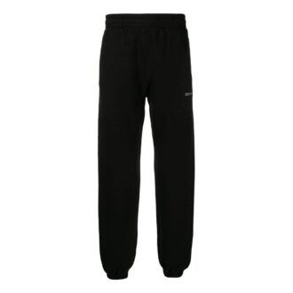 Off-White Herre SS22 Ensfarget Alfabetlogo-trykk Sportsbukser/Joggebukser Versjon Svart