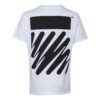 Off-White Herre SS22 Ensfarget bomull med sebraprint, shorts, hvit T-skjorte
